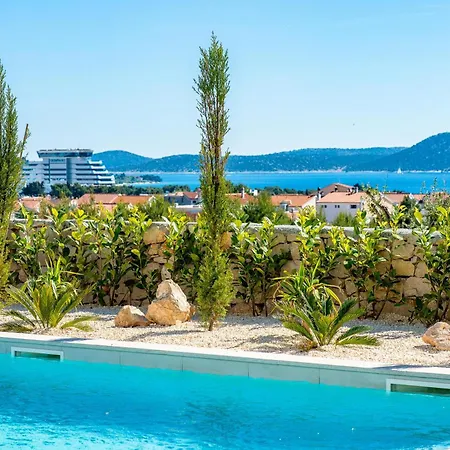 Galla - Sea View, Jacuzzi, Heated Pool Modern Design Villa Vodice